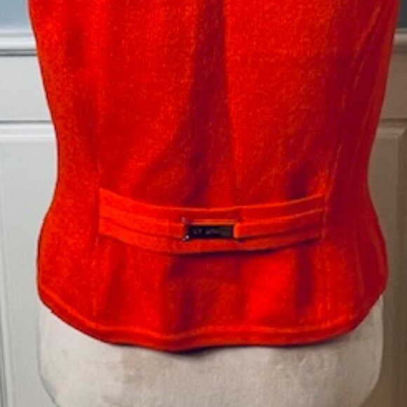 St. John Santana Knit Sweater Vest Fitted Gold Hardware Vintage Gilet Small - Picture 8 of 8